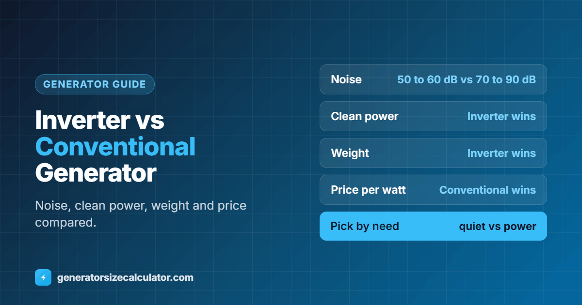 Inverter generator vs conventional generator